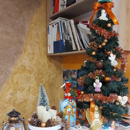 Téli, karácsonyi dekoráció a festékboltban
